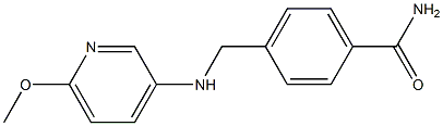 4-{[(6-methoxypyridin-3-yl)amino]methyl}benzamide Struktur