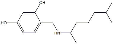 4-{[(6-methylheptan-2-yl)amino]methyl}benzene-1,3-diol Struktur