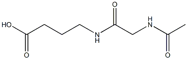 4-{[(acetylamino)acetyl]amino}butanoic acid,,结构式