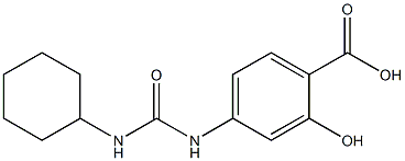 4-{[(cyclohexylamino)carbonyl]amino}-2-hydroxybenzoic acid 结构式