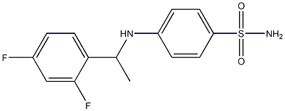 4-{[1-(2,4-difluorophenyl)ethyl]amino}benzene-1-sulfonamide,,结构式