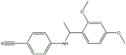 4-{[1-(2,4-dimethoxyphenyl)ethyl]amino}benzonitrile|