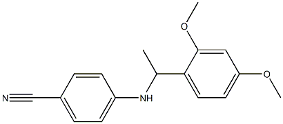 4-{[1-(2,4-dimethoxyphenyl)ethyl]amino}benzonitrile,,结构式