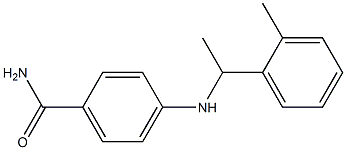 4-{[1-(2-methylphenyl)ethyl]amino}benzamide,,结构式