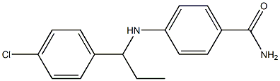 4-{[1-(4-chlorophenyl)propyl]amino}benzamide 结构式