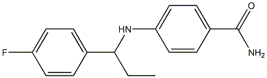 4-{[1-(4-fluorophenyl)propyl]amino}benzamide Struktur