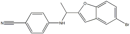 4-{[1-(5-bromo-1-benzofuran-2-yl)ethyl]amino}benzonitrile 化学構造式