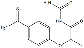 4-{[1-(carbamoylamino)-1-oxopropan-2-yl]oxy}benzene-1-carbothioamide,,结构式