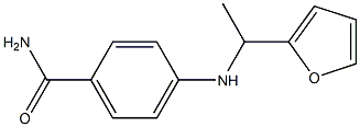 4-{[1-(furan-2-yl)ethyl]amino}benzamide Struktur