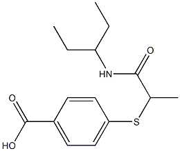 4-{[1-(pentan-3-ylcarbamoyl)ethyl]sulfanyl}benzoic acid|