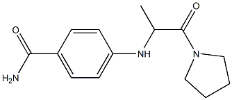 4-{[1-oxo-1-(pyrrolidin-1-yl)propan-2-yl]amino}benzamide 结构式