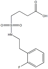 4-{[2-(2-fluorophenyl)ethyl]sulfamoyl}butanoic acid Struktur
