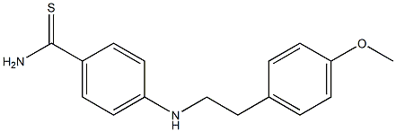 4-{[2-(4-methoxyphenyl)ethyl]amino}benzene-1-carbothioamide 化学構造式