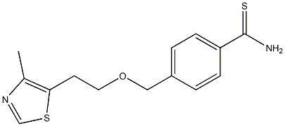 4-{[2-(4-methyl-1,3-thiazol-5-yl)ethoxy]methyl}benzenecarbothioamide 结构式