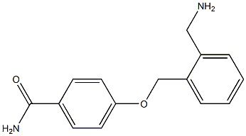 4-{[2-(aminomethyl)phenyl]methoxy}benzamide 结构式