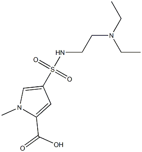 4-{[2-(diethylamino)ethyl]sulfamoyl}-1-methyl-1H-pyrrole-2-carboxylic acid,,结构式