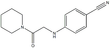 4-{[2-oxo-2-(piperidin-1-yl)ethyl]amino}benzonitrile,,结构式