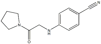 4-{[2-oxo-2-(pyrrolidin-1-yl)ethyl]amino}benzonitrile Struktur