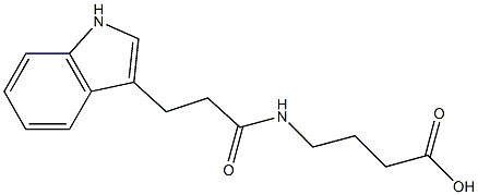 4-{[3-(1H-indol-3-yl)propanoyl]amino}butanoic acid,,结构式