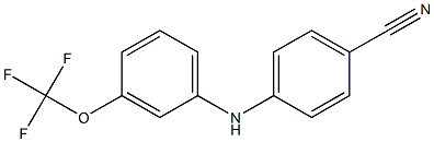 4-{[3-(trifluoromethoxy)phenyl]amino}benzonitrile Struktur