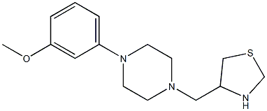 4-{[4-(3-methoxyphenyl)piperazin-1-yl]methyl}-1,3-thiazolidine 结构式