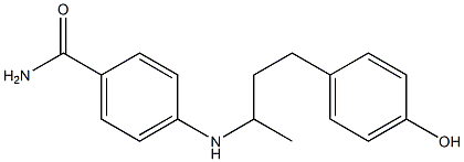 4-{[4-(4-hydroxyphenyl)butan-2-yl]amino}benzamide,,结构式