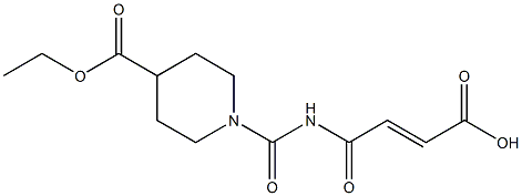 4-{[4-(ethoxycarbonyl)piperidin-1-yl]carbonylamino}-4-oxobut-2-enoic acid 化学構造式