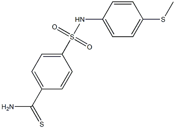 4-{[4-(methylsulfanyl)phenyl]sulfamoyl}benzene-1-carbothioamide 结构式