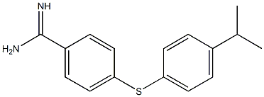 4-{[4-(propan-2-yl)phenyl]sulfanyl}benzene-1-carboximidamide 结构式