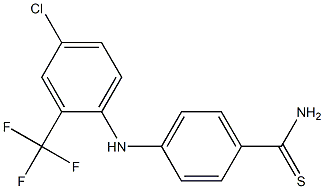 4-{[4-chloro-2-(trifluoromethyl)phenyl]amino}benzene-1-carbothioamide Structure