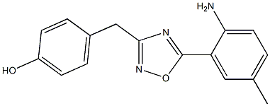  4-{[5-(2-amino-5-methylphenyl)-1,2,4-oxadiazol-3-yl]methyl}phenol