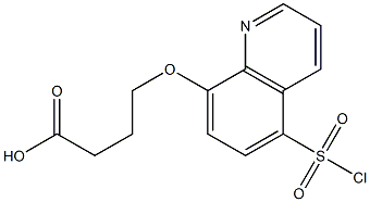 4-{[5-(chlorosulfonyl)quinolin-8-yl]oxy}butanoic acid 结构式