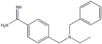 4-{[benzyl(ethyl)amino]methyl}benzene-1-carboximidamide,,结构式