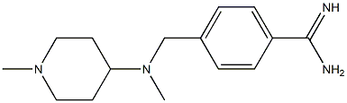 4-{[methyl(1-methylpiperidin-4-yl)amino]methyl}benzenecarboximidamide,,结构式