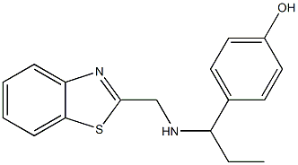 4-{1-[(1,3-benzothiazol-2-ylmethyl)amino]propyl}phenol Struktur