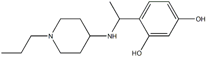 4-{1-[(1-propylpiperidin-4-yl)amino]ethyl}benzene-1,3-diol 结构式