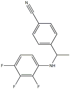4-{1-[(2,3,4-trifluorophenyl)amino]ethyl}benzonitrile Struktur
