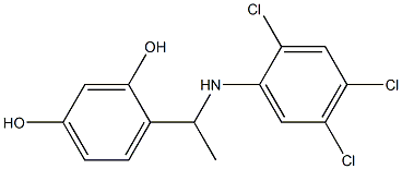 4-{1-[(2,4,5-trichlorophenyl)amino]ethyl}benzene-1,3-diol 结构式