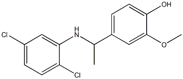4-{1-[(2,5-dichlorophenyl)amino]ethyl}-2-methoxyphenol Struktur