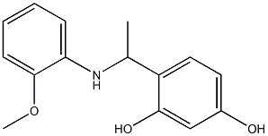 4-{1-[(2-methoxyphenyl)amino]ethyl}benzene-1,3-diol 结构式