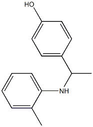 4-{1-[(2-methylphenyl)amino]ethyl}phenol Structure