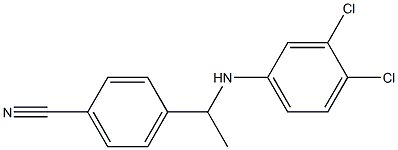 4-{1-[(3,4-dichlorophenyl)amino]ethyl}benzonitrile 化学構造式