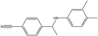 4-{1-[(3,4-dimethylphenyl)amino]ethyl}benzonitrile Structure