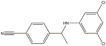 4-{1-[(3,5-dichlorophenyl)amino]ethyl}benzonitrile,,结构式