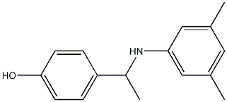 4-{1-[(3,5-dimethylphenyl)amino]ethyl}phenol,,结构式