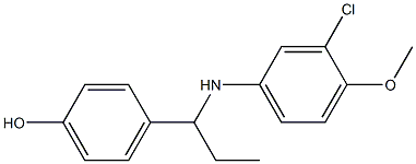 4-{1-[(3-chloro-4-methoxyphenyl)amino]propyl}phenol|