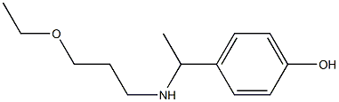 4-{1-[(3-ethoxypropyl)amino]ethyl}phenol Structure