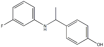 4-{1-[(3-fluorophenyl)amino]ethyl}phenol 结构式