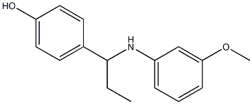 4-{1-[(3-methoxyphenyl)amino]propyl}phenol,,结构式