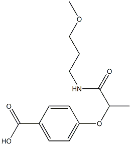 4-{1-[(3-methoxypropyl)carbamoyl]ethoxy}benzoic acid,,结构式